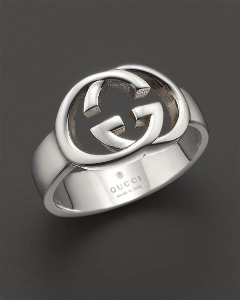 gucci silver britt ring|gucci sterling silver rings.